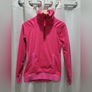 Ivivva Pink Herringbone Fleece Lined Shiver Stopper Pullover/Jacket Sz 14